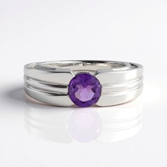 Anello in argento con Ametista Siberiana (de Melo)