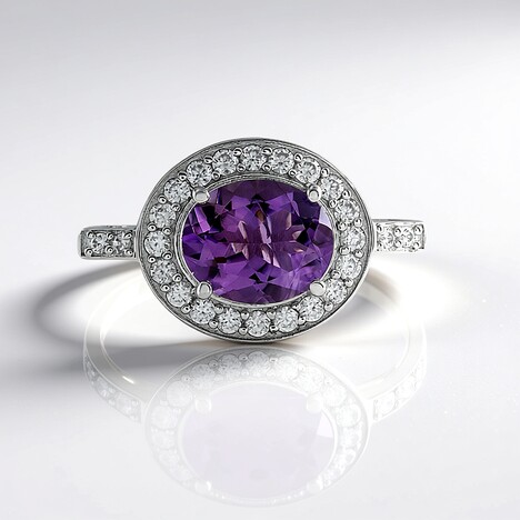 Anello in argento con Ametista (Dallas Prince Designs)