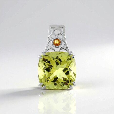 Ciondolo in argento con Quarzo Limone