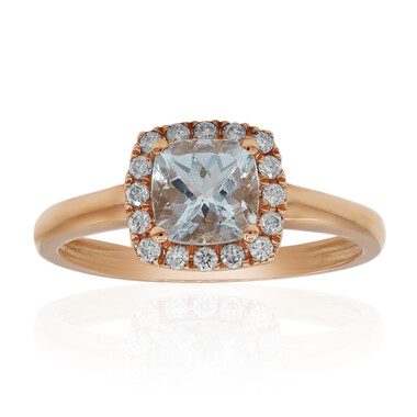AAA-Brasilianischer Aquamarin-Goldring