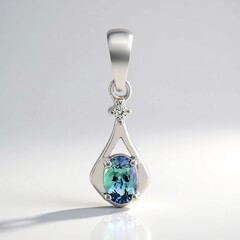 Ciondolo in argento con Tanzanite Verde