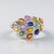 Anello in argento con Zaffiro Fancy
