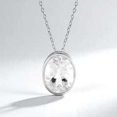 Collana in argento con Quarzo Bianco
