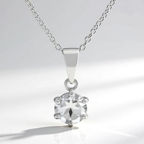 Collier en argent et Topaze blanche