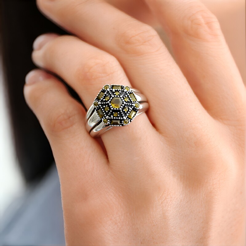 Marcasite Silver Ring (Annette classic)
