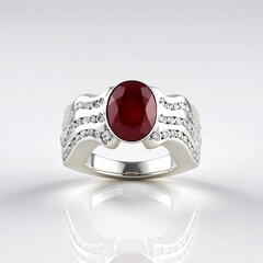 Anello in argento con Rubino del Madagascar (de Melo Essence)
