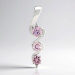Ciondolo in argento con Tormalina Rosa Brasiliana (Pallanova)