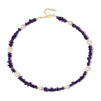 Collier en argent et Améthyste de Zambie (Riya)