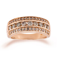 Gouden ring met SI1 Argyle Rose De France Diamanten