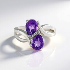 Anello in argento con Ametista del Marocco