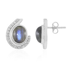 Pendientes en plata con Labradorita azul de Maniry