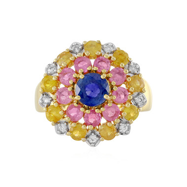 Zilveren ring met een Madagaskar Blauwe Saffier