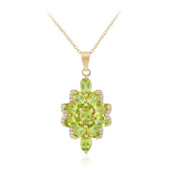 Collana in argento con Peridoto della Birmania