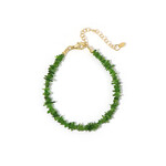 Brazalete en plata con Diópsido de Rusia