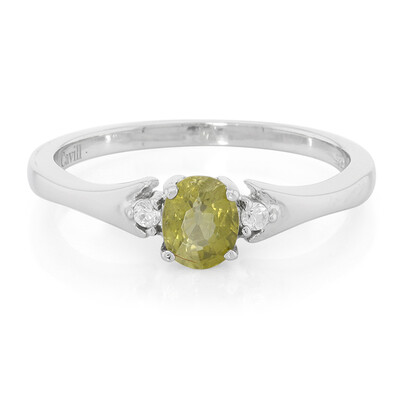 Bague en argent et Tourmaline cuprifère