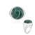 Anillo de hombre en plata con Malaquita