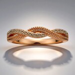 Anello in oro con Diamante Rose de France SI1 di Argyle (Annette)