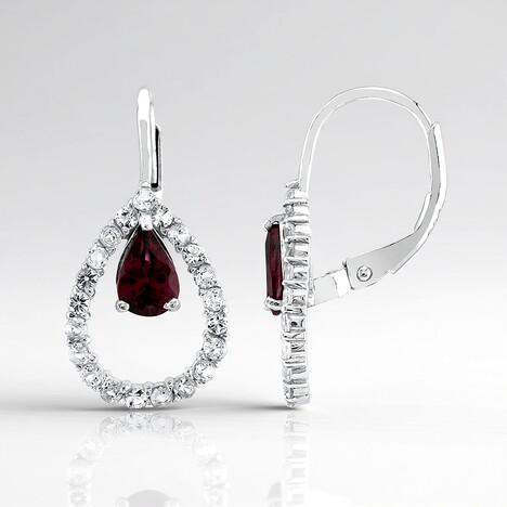Orecchini in argento con Rodolite