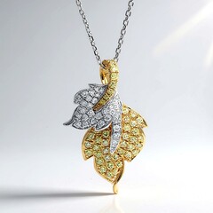 Collana in oro con Diamante Giallo SI2