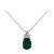 Green Agate Silver Necklace