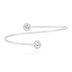 Zilveren armband met witte topaasstenen