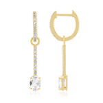 Pendientes en plata con Topacio blanco