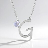 Rainbow Moonstone Silver Necklace