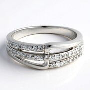 White Sapphire Silver Ring