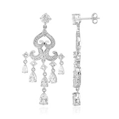 Boucles d'oreilles en argent et Topaze blanche