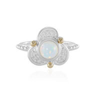 Welo-Opal-Silberring mit Gold (Granulieren)