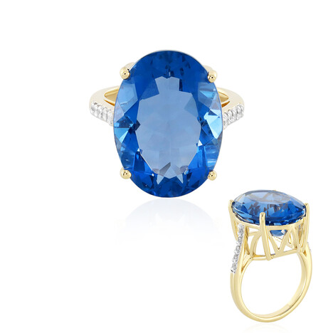 Zilveren ring met een kleurwissel fluoriet