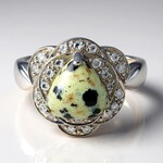Anello in argento con Diaspro Dalmata
