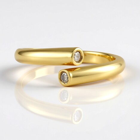 Bague en argent et Diamant chocolat I2