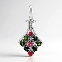 Ciondolo in argento con Tormalina Rosa Brasiliana