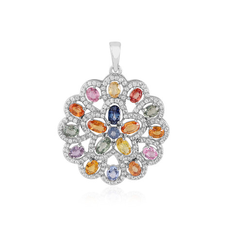 Saphir-Silberanhänger