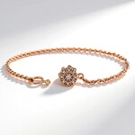 Bracciale in argento con Diamante SI1 (G) (Annette)