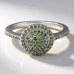 Anello placcato in platino con Diamante Fancy
