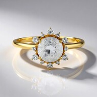 Zirkon-Goldring (Adela Gold)