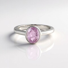 Anello in argento con Kunzite