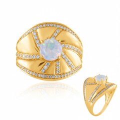 Anillo en plata con Ópalo Welo AAA (de Melo Essence)