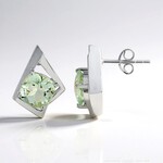 Orecchini in argento con Ametista Verde (Pallanova)