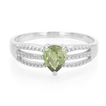 Zilveren ring met een mozambiqe saffier