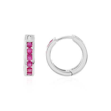 Orecchini in argento con Rubino del Madagascar