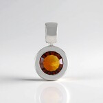 Ciondolo in argento con Citrino Madeira (MONOSONO COLLECTION)