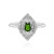 Bague en argent et Diopside de Russie