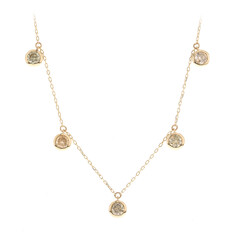 Collana in oro con Diamante Fancy SI2