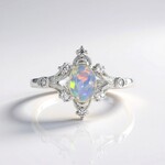 Anello in argento con Opale di Welo
