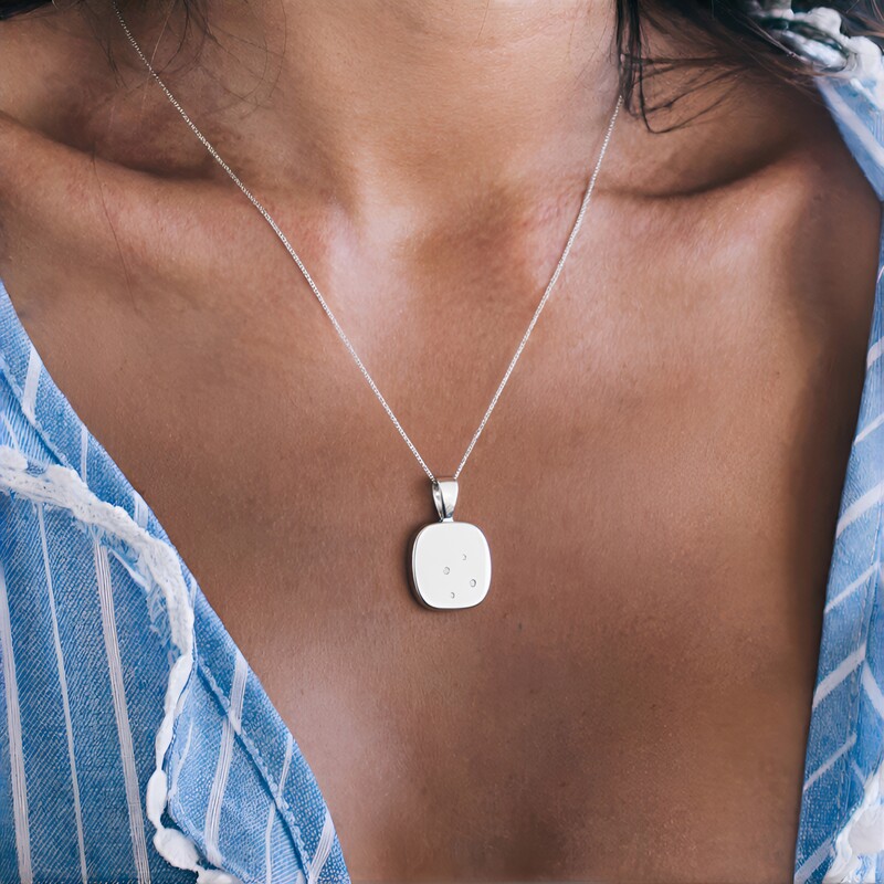 Ciondolo in argento con Diamante I1 (G) (Annette)