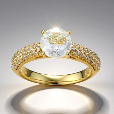 Bague en argent et Topaze blanche (Adela Silber)