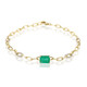 Bracelet en or et Emeraude de Zambie AAA (CIRARI)